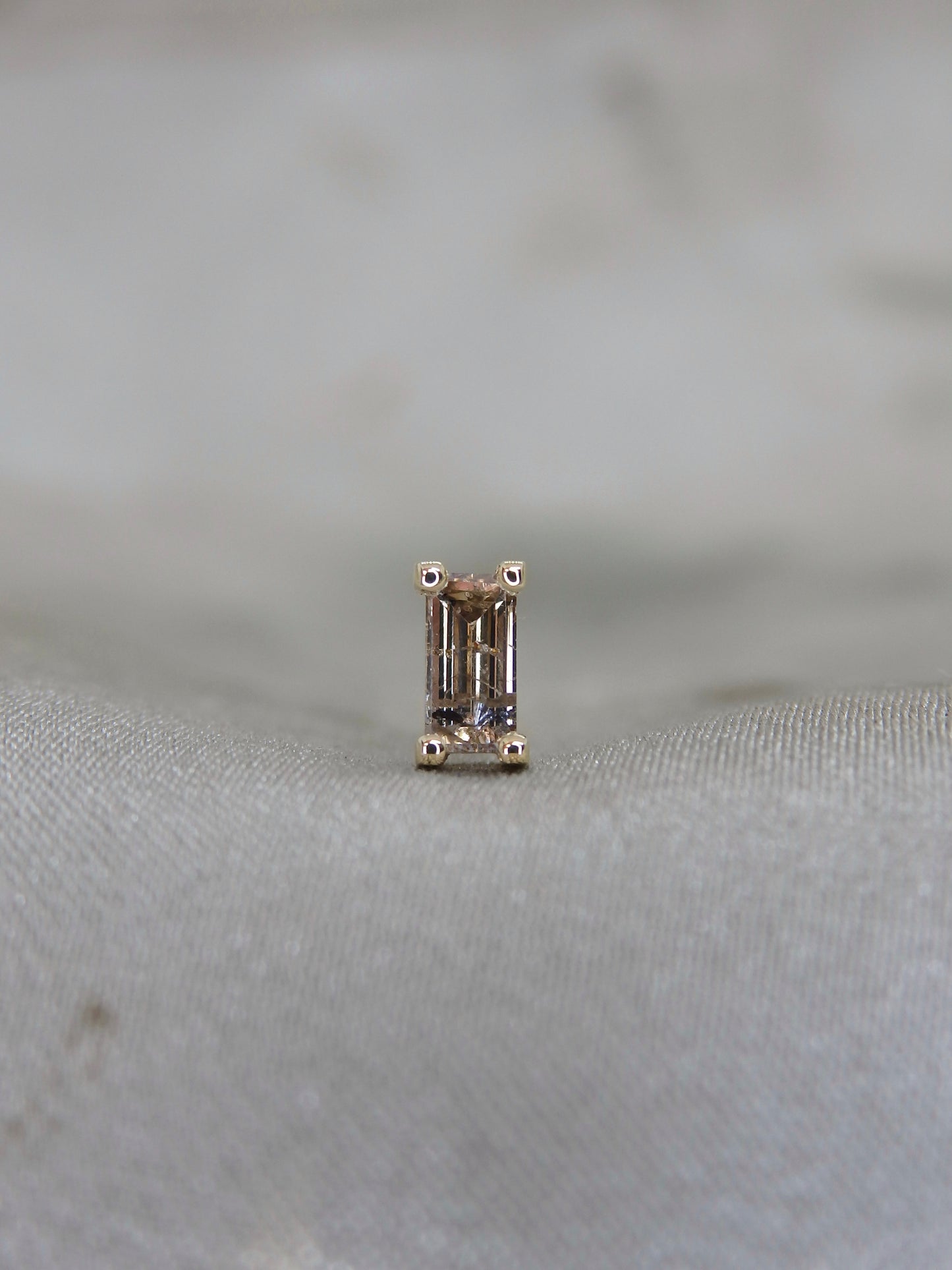Salt & Pepper Champagne Diamond Stud