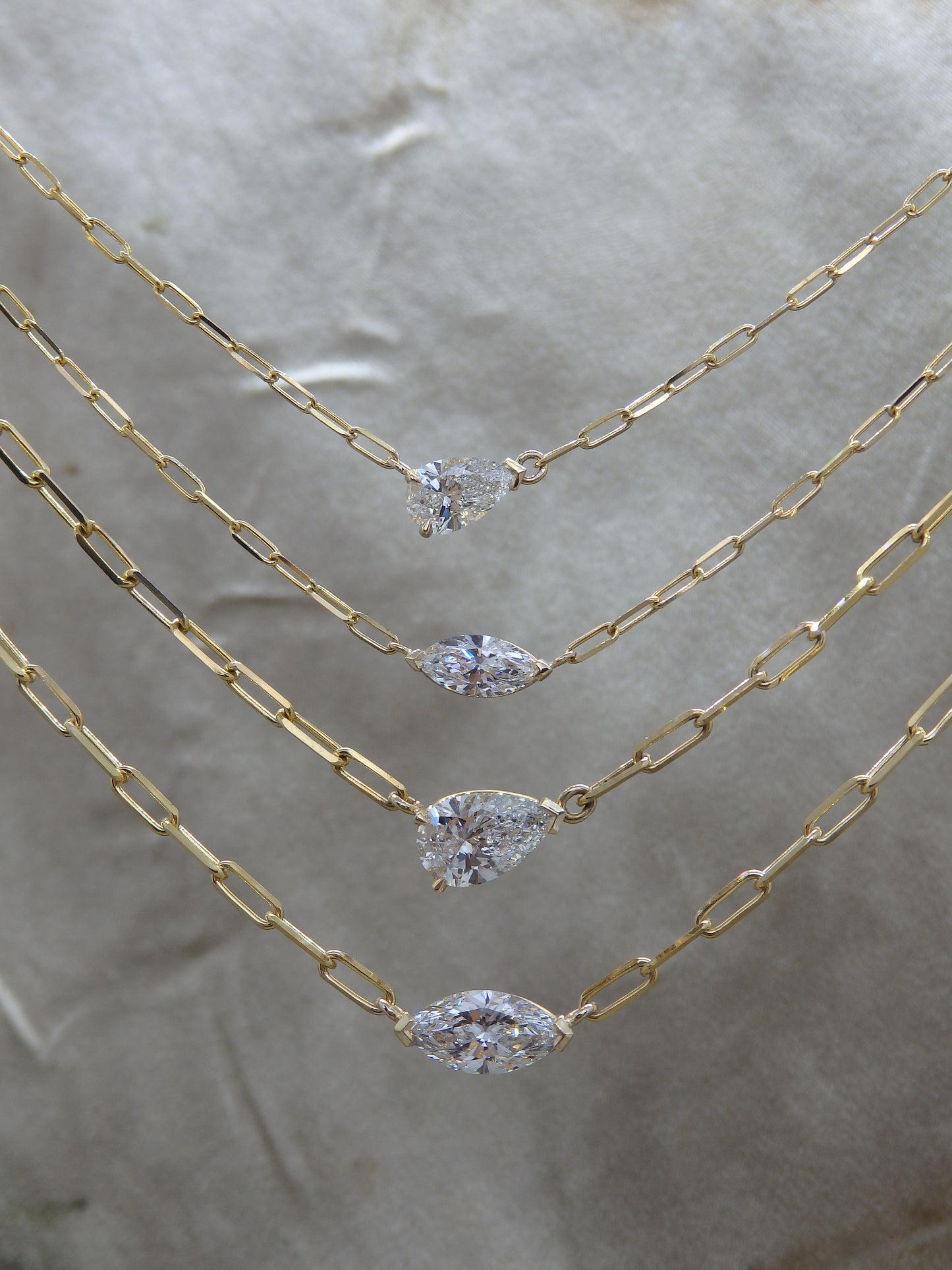Faceted Small Paperclip Chain