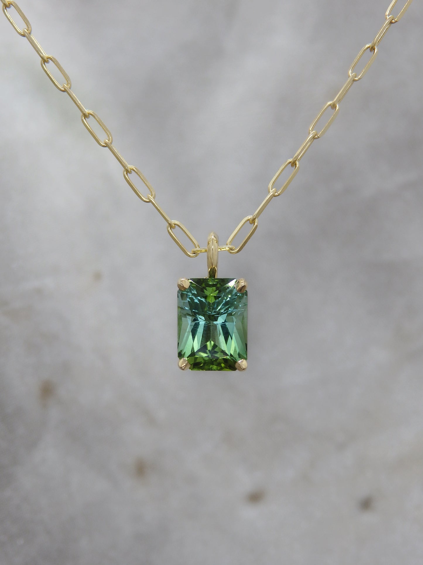 Faceted Small Paperclip Chain