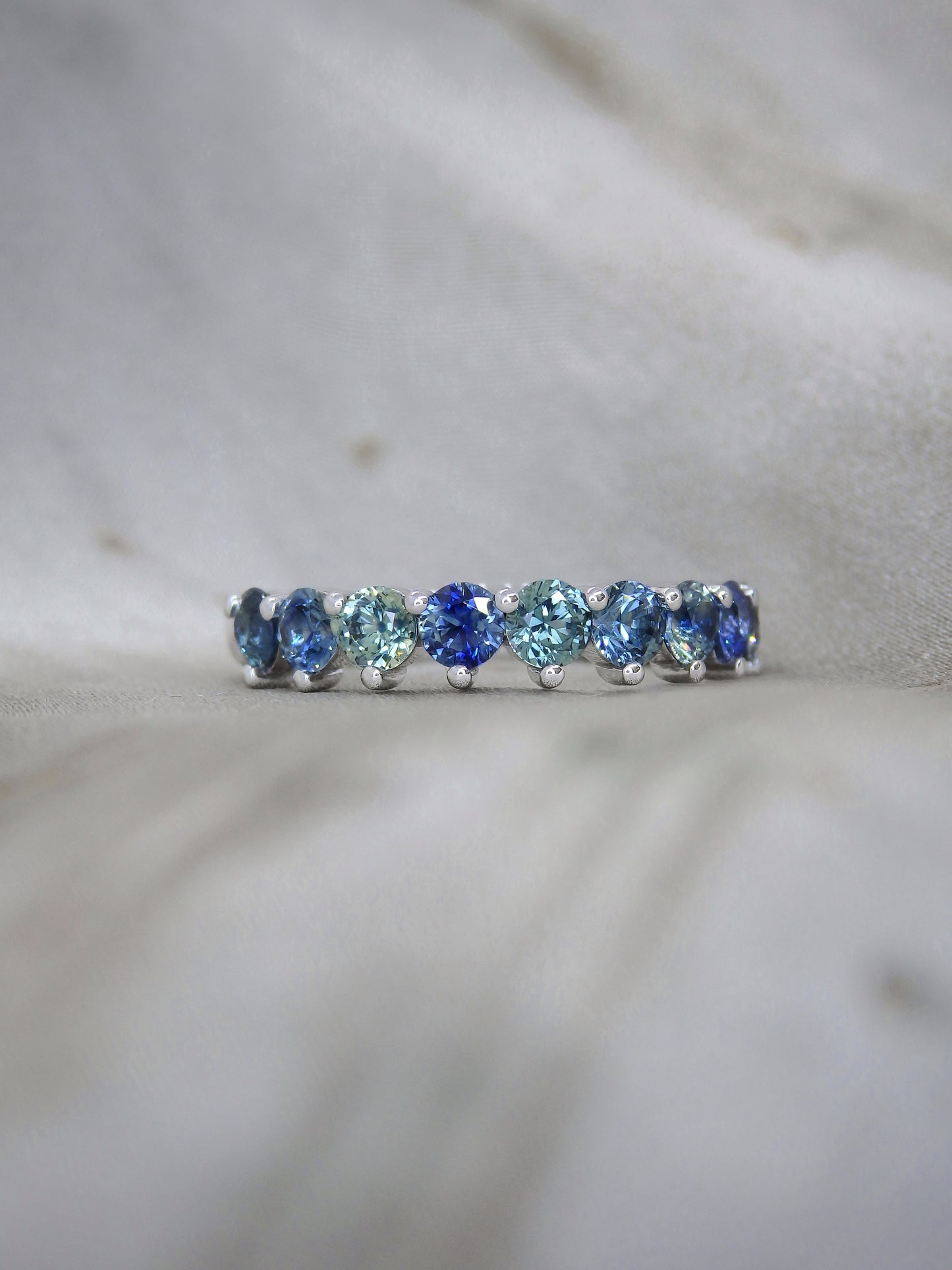 Genevieve Band 3mm Oceanic Sapphires