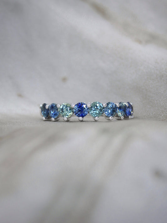 Genevieve Band 3mm Oceanic Sapphires