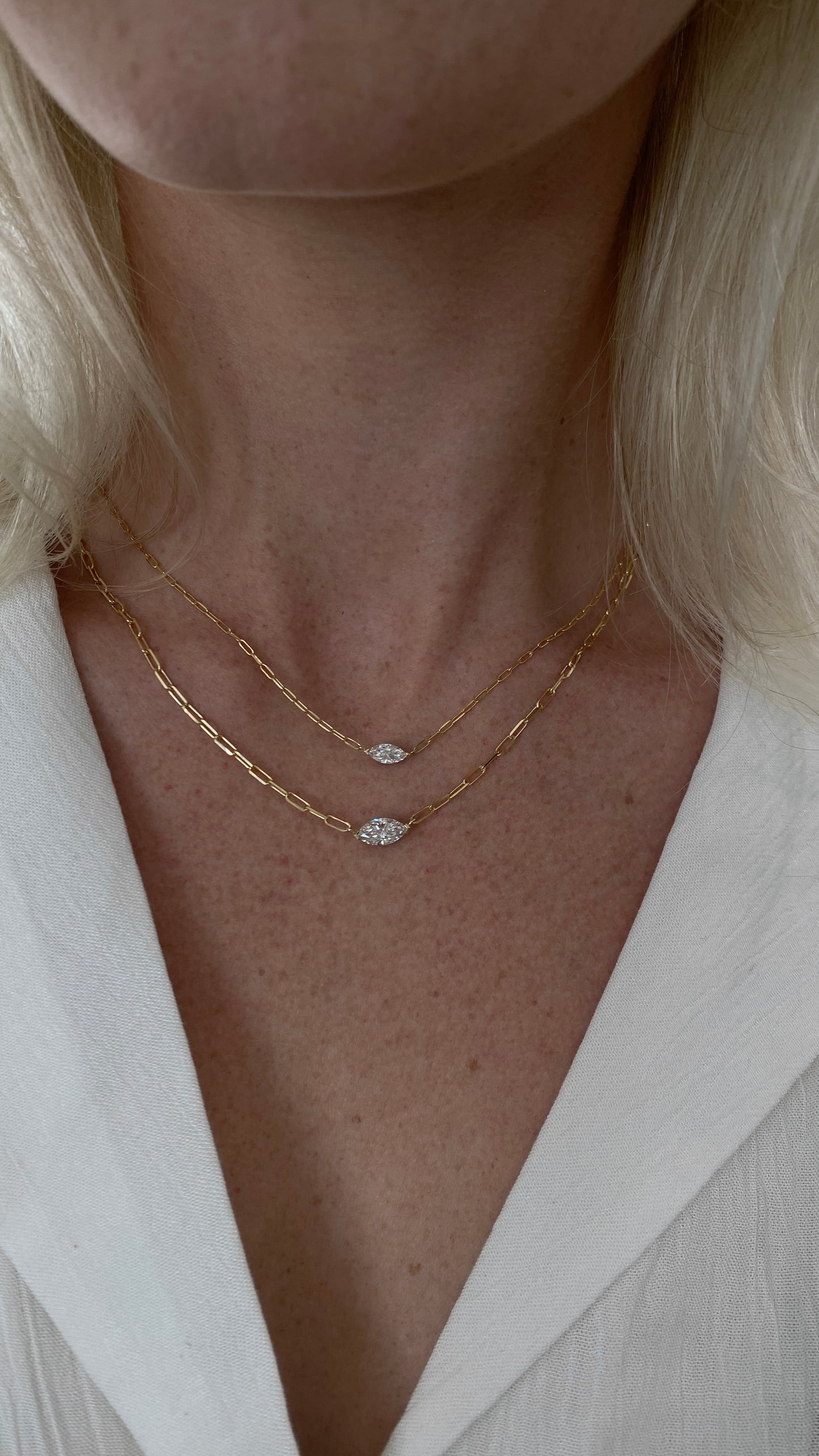 Faceted Small Paperclip Chain