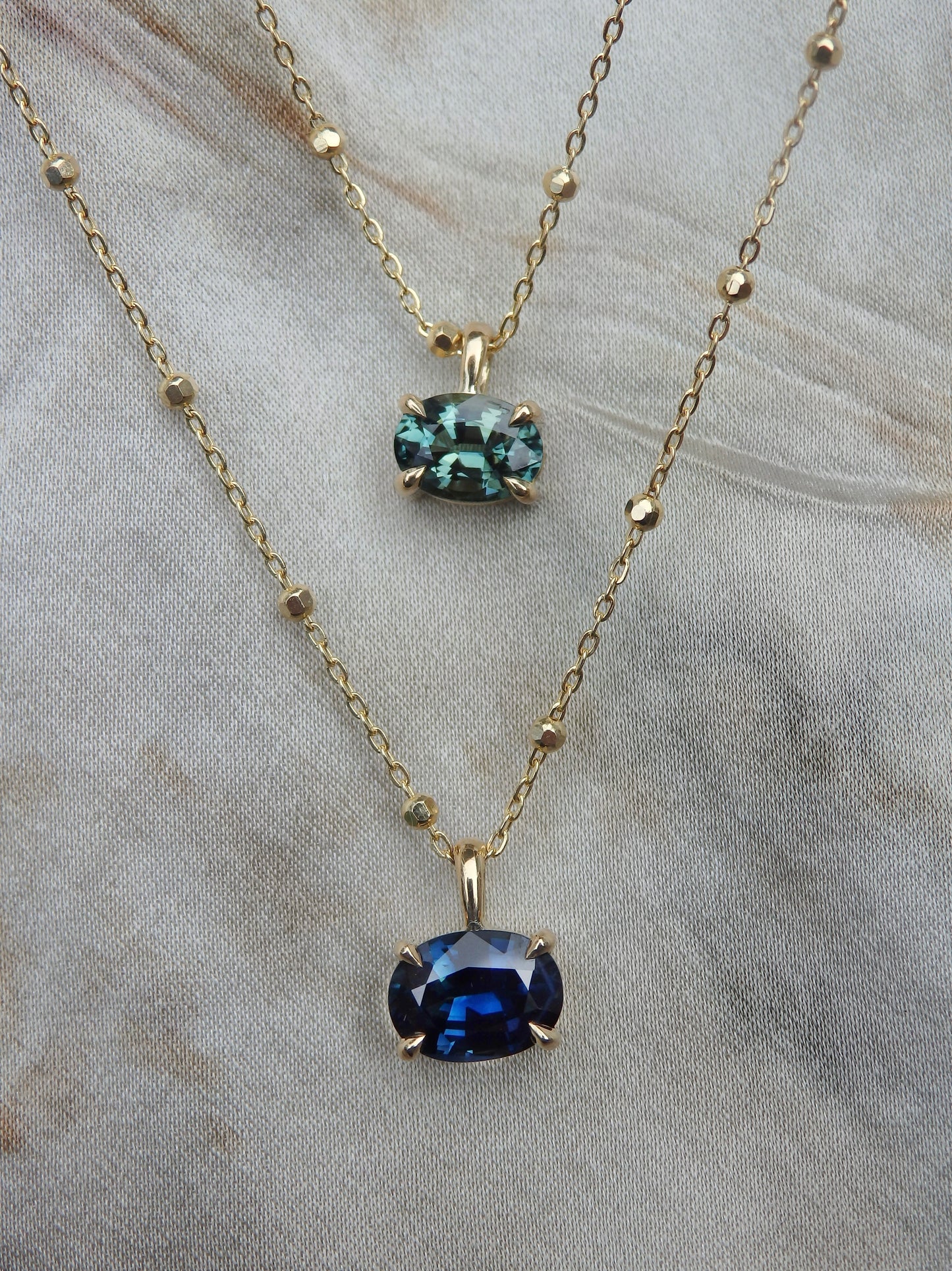 14ct Yellow Gold Faceted Ball Chain