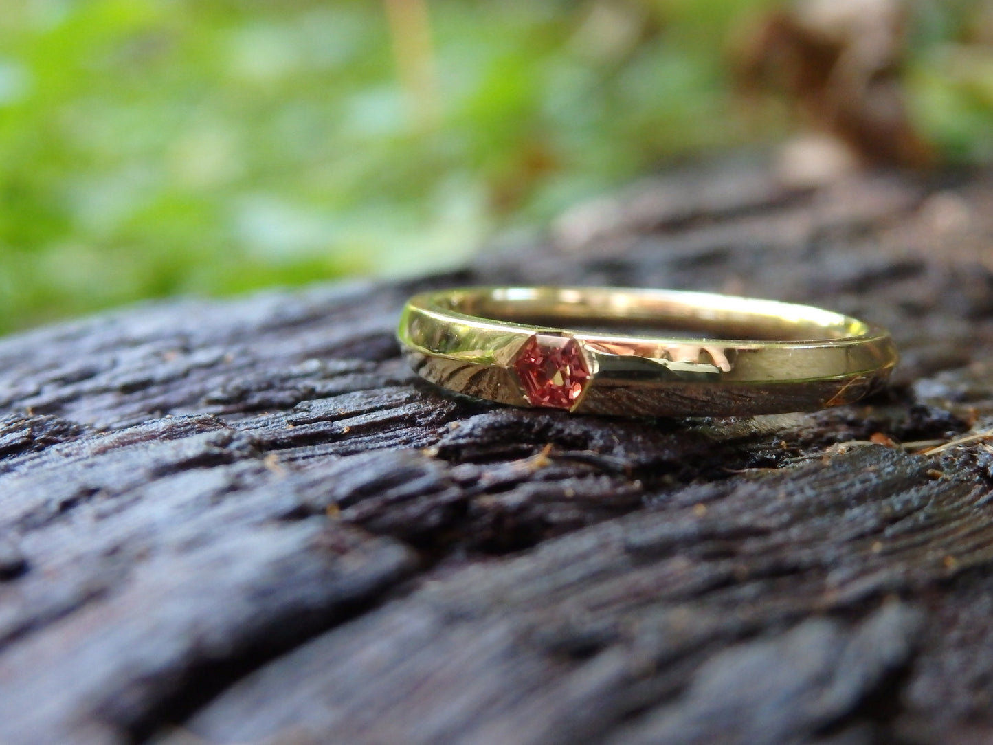 "Summer" Hexagonal Spinel Ring, 18ct gold band