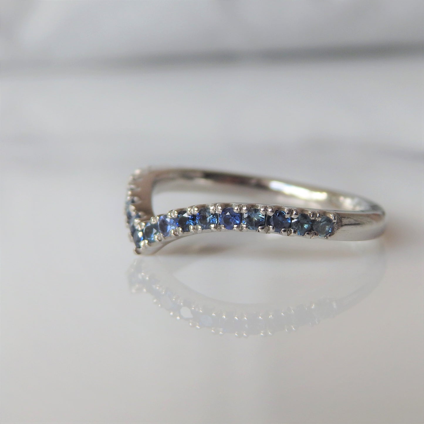 Peak Oceanic Sapphire Fitted Wedding Ring