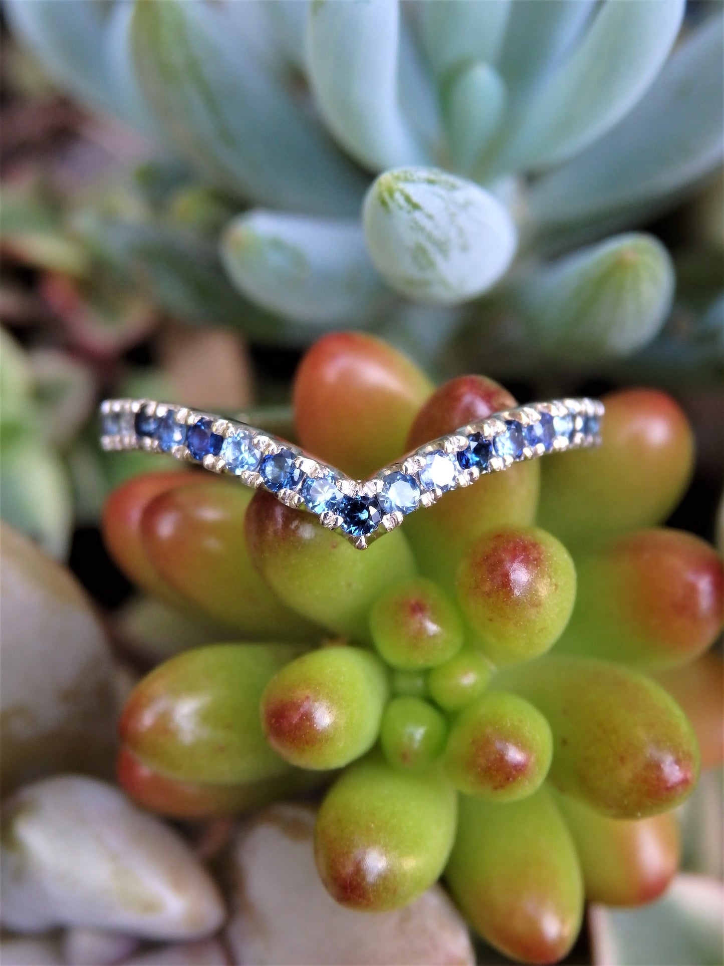 Peak Oceanic Sapphire Fitted Wedding Ring