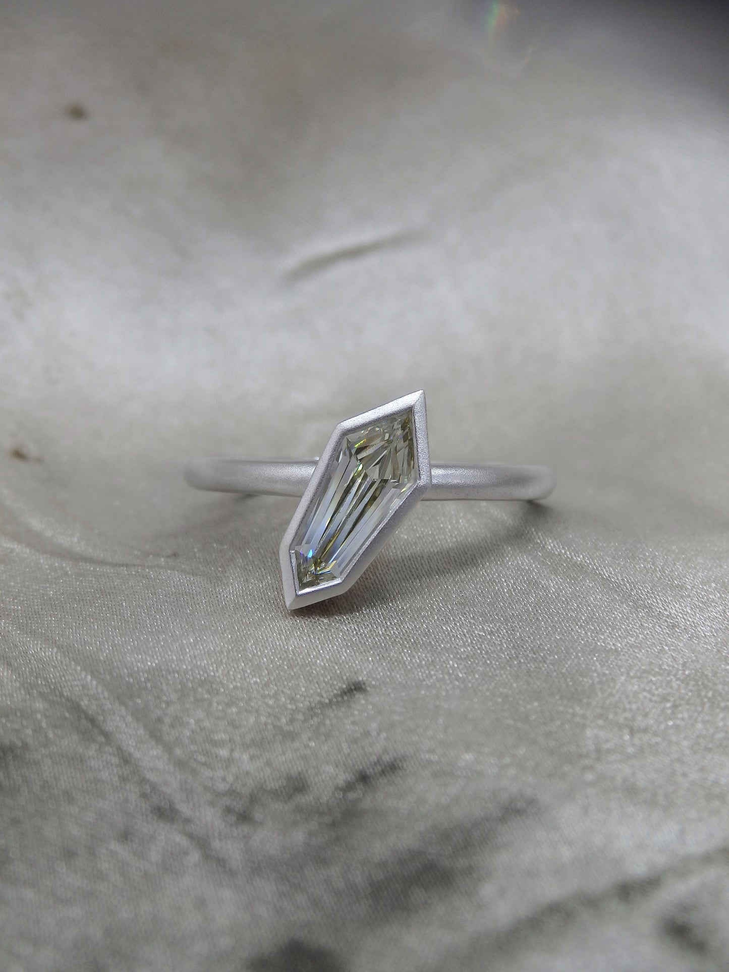 NorthEast Kite Shape Diamond Solitaire Engagement Ring