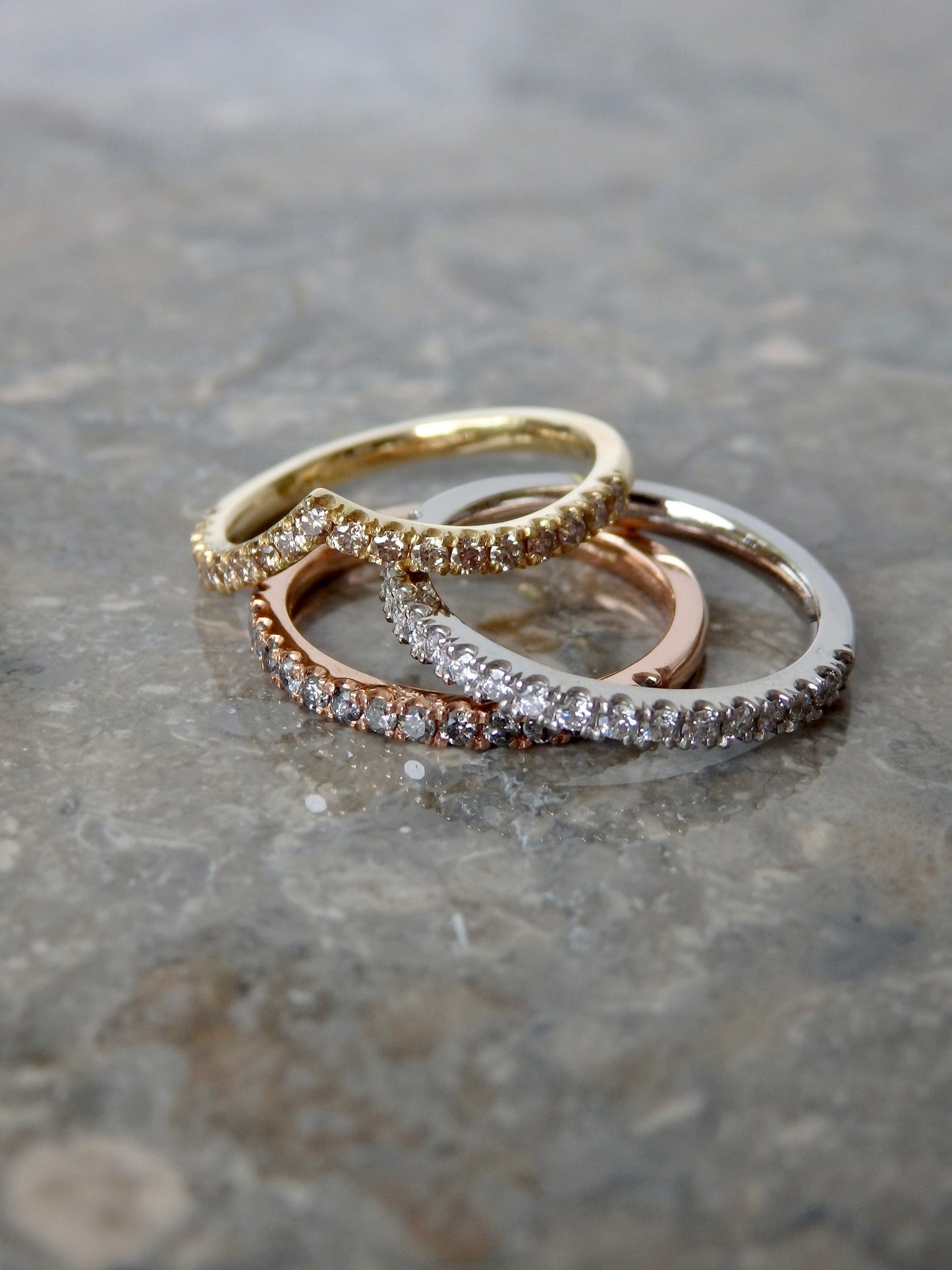 Diamond & Platinum Micropave Wedding Ring