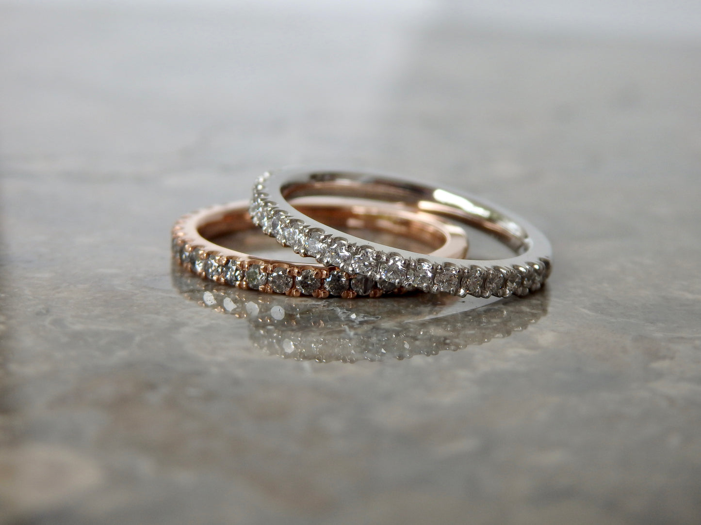 Diamond & Platinum Micropave Wedding Ring