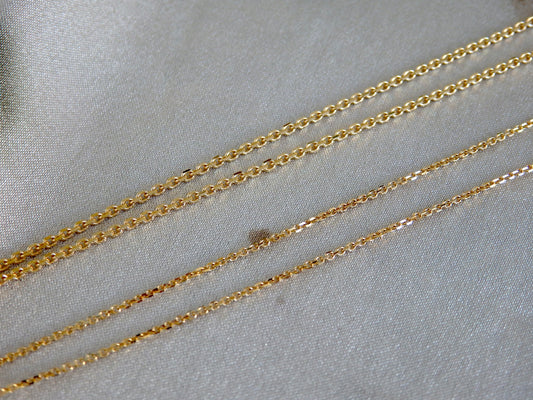 18ct Gold Diamond-Cut Trace Chain