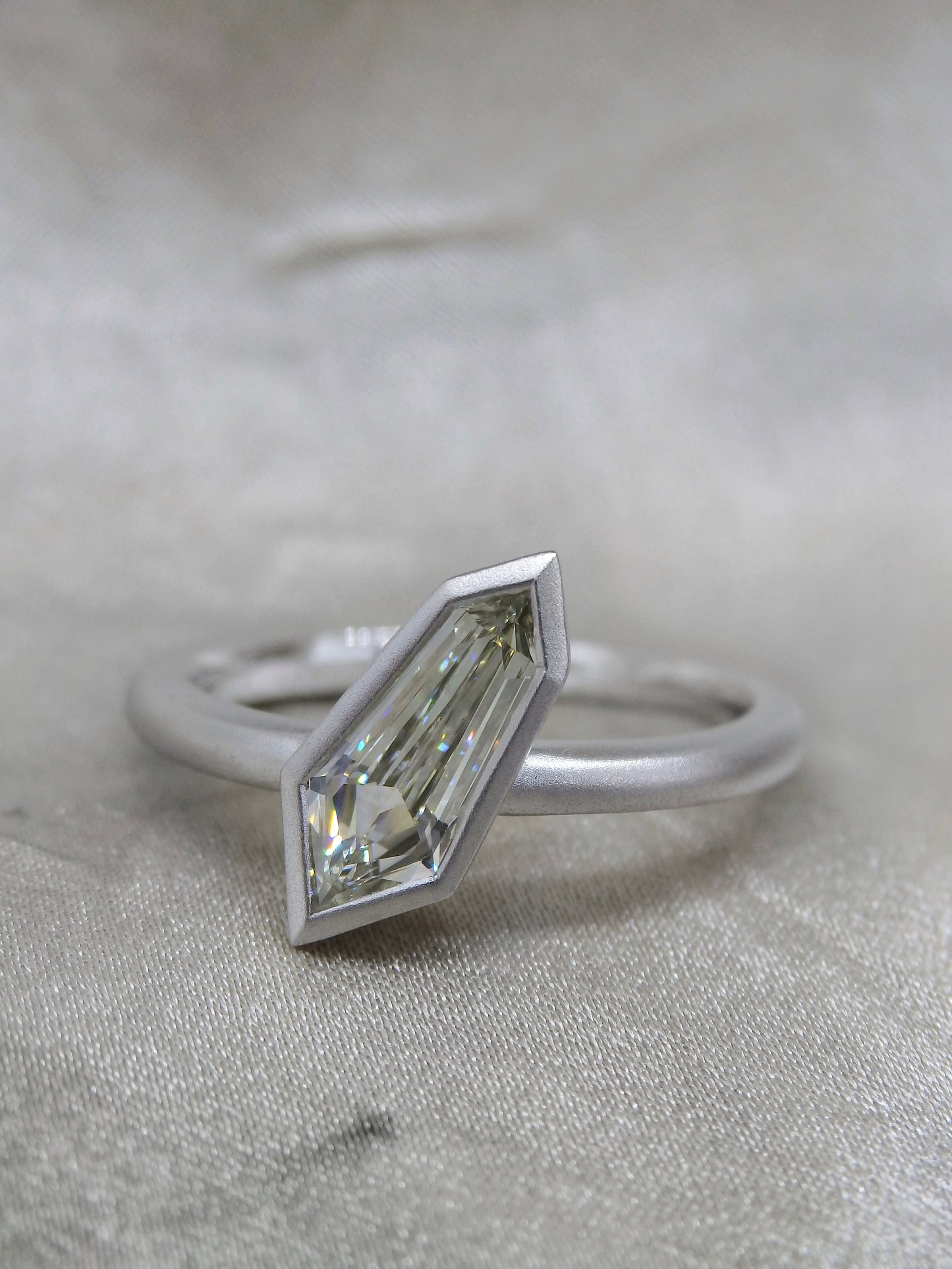 NorthEast Kite Shape Diamond Solitaire Engagement Ring