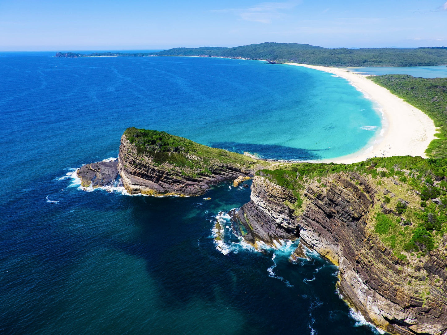 Driftwood 1 - “Cellito” Argyle Marquise Champagne Diamond & Ombré Australian Parti Sapphire Trilogy Engagement Ring