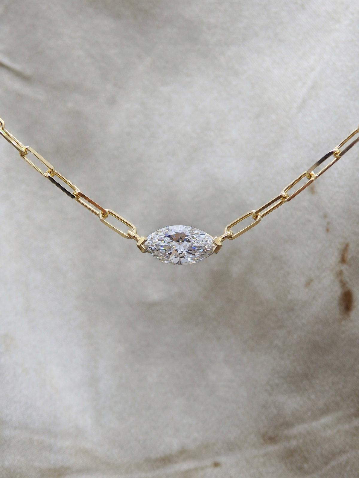 The Daily Necklace - Marquise Lab Diamond Large