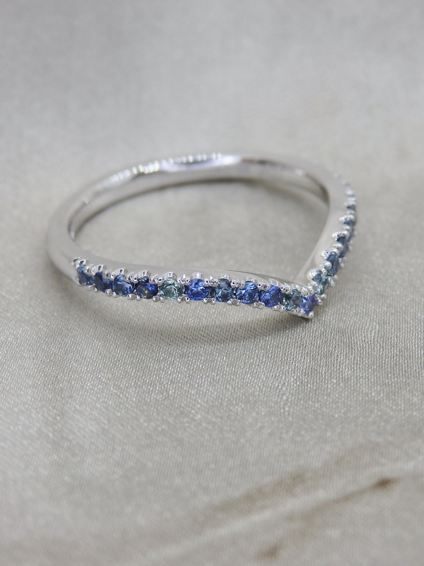 Peak Oceanic Sapphire Fitted Wedding Ring