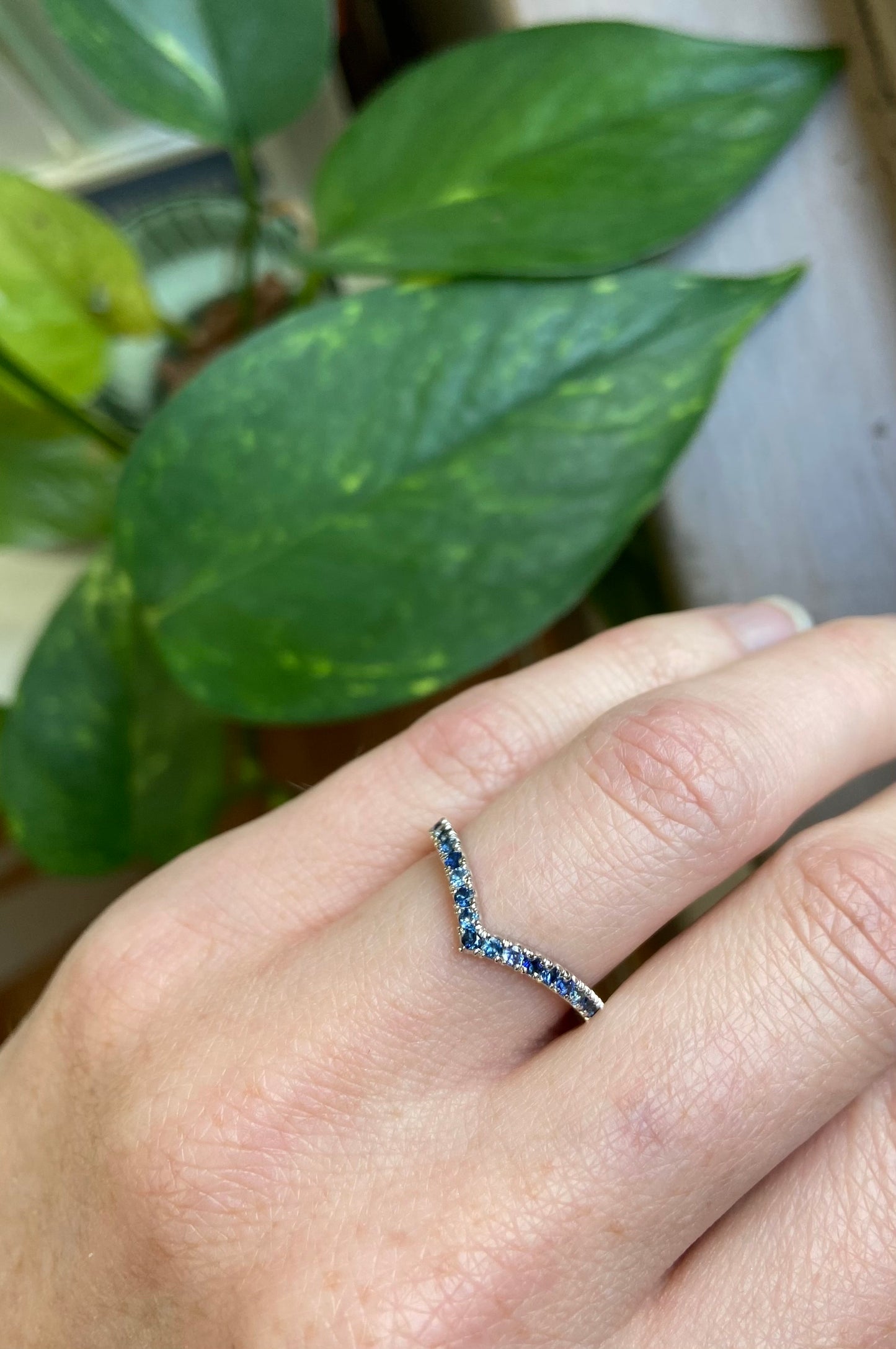 Peak Oceanic Sapphire Fitted Wedding Ring