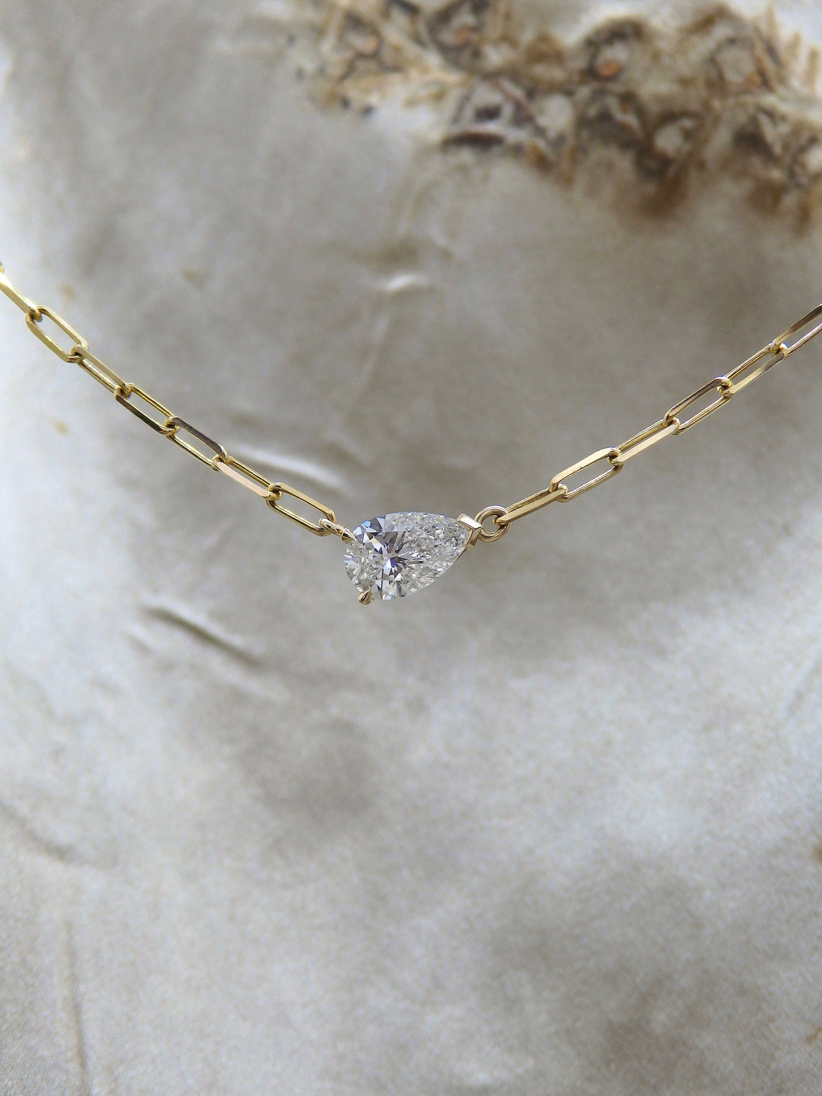 The Daily - Pear Lab Diamond Necklace Large