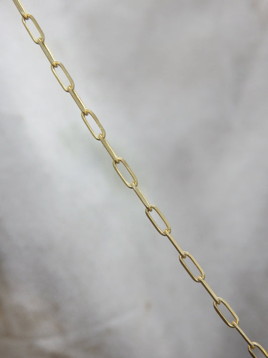 Faceted Small Paperclip Chain