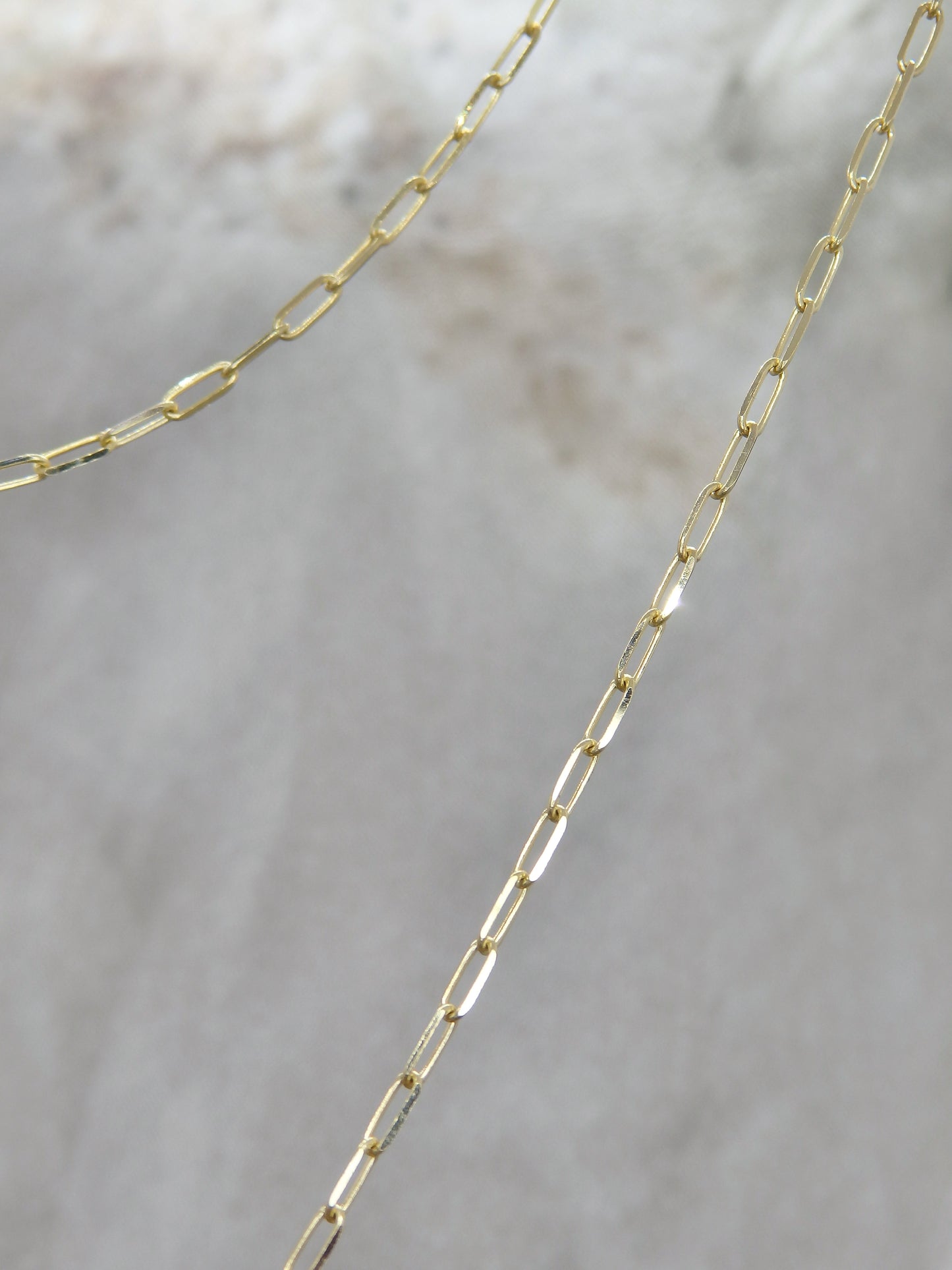 Faceted Small Paperclip Chain