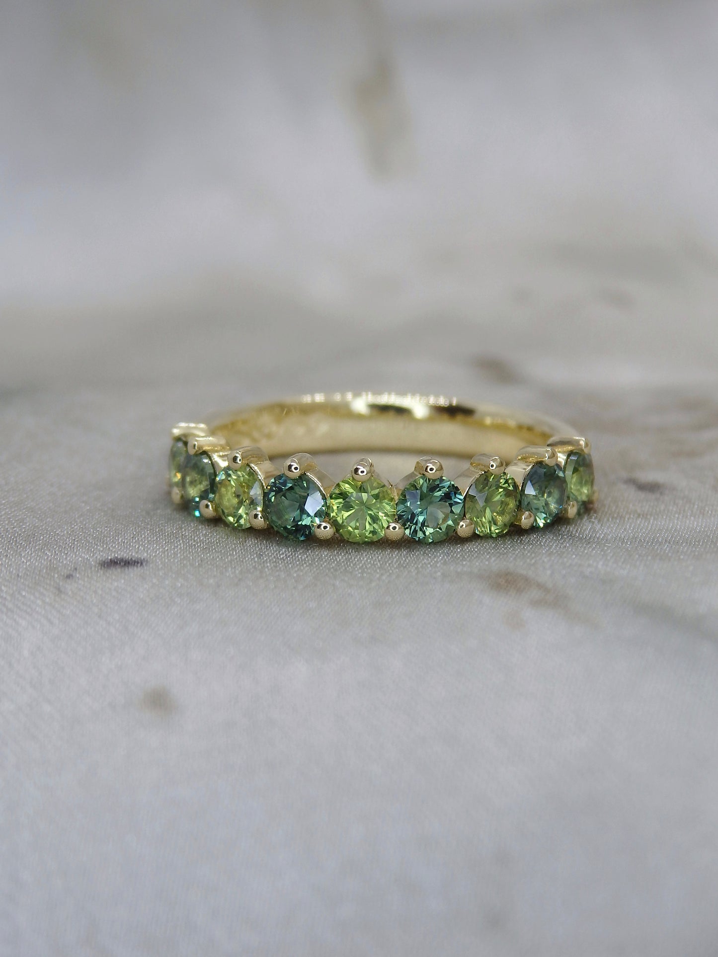 Genevieve 3.0 Green Sapphire Band