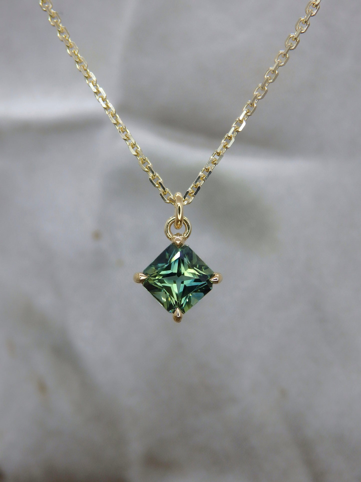 Mini Meadow Necklace - 1.04ct Teal Australian Sapphire