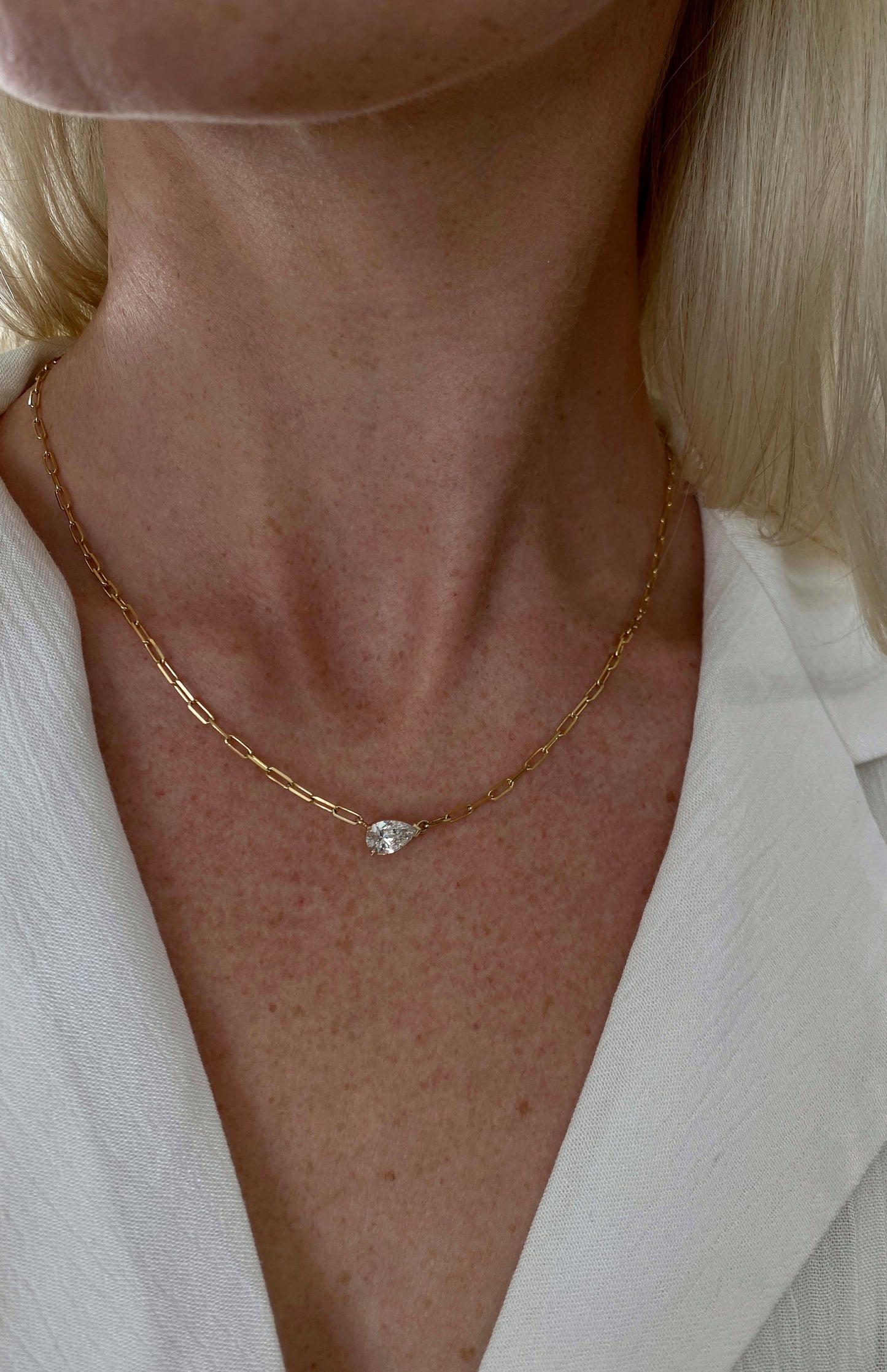 The Daily - Pear Lab Diamond Necklace Large