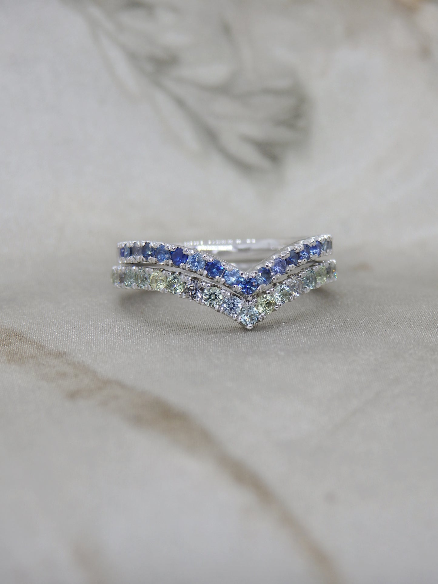 Peak Oceanic Sapphire Fitted Band