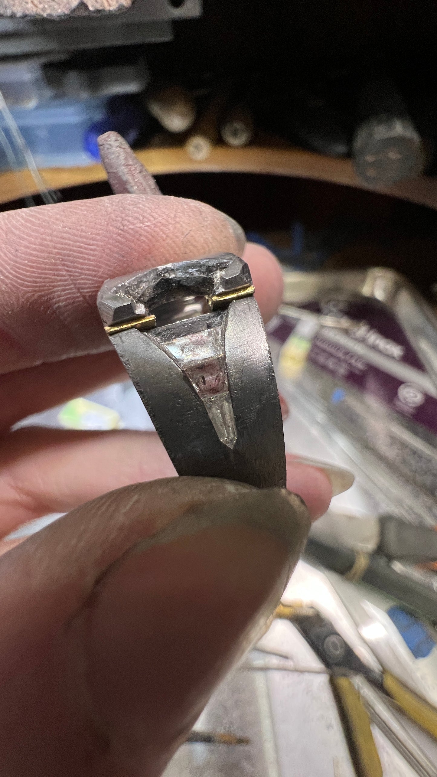 Caiman - Colombian Emerald Tantalum Ring