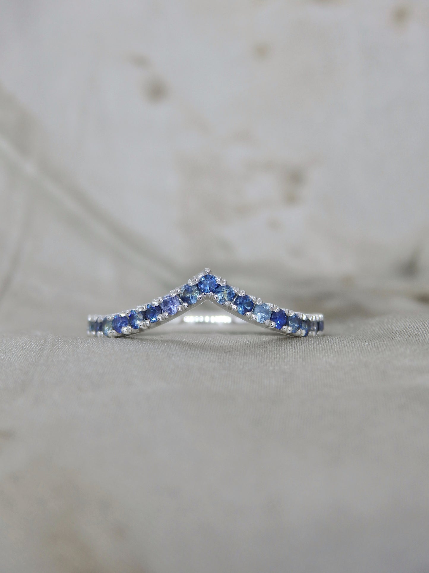 Peak Oceanic Sapphire Fitted Wedding Ring