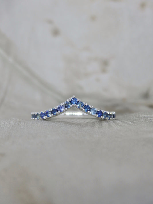 Peak Oceanic Sapphire Fitted Wedding Ring