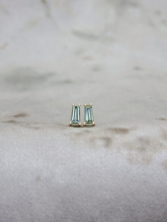 Teal Sapphire Studs 18ct Gold