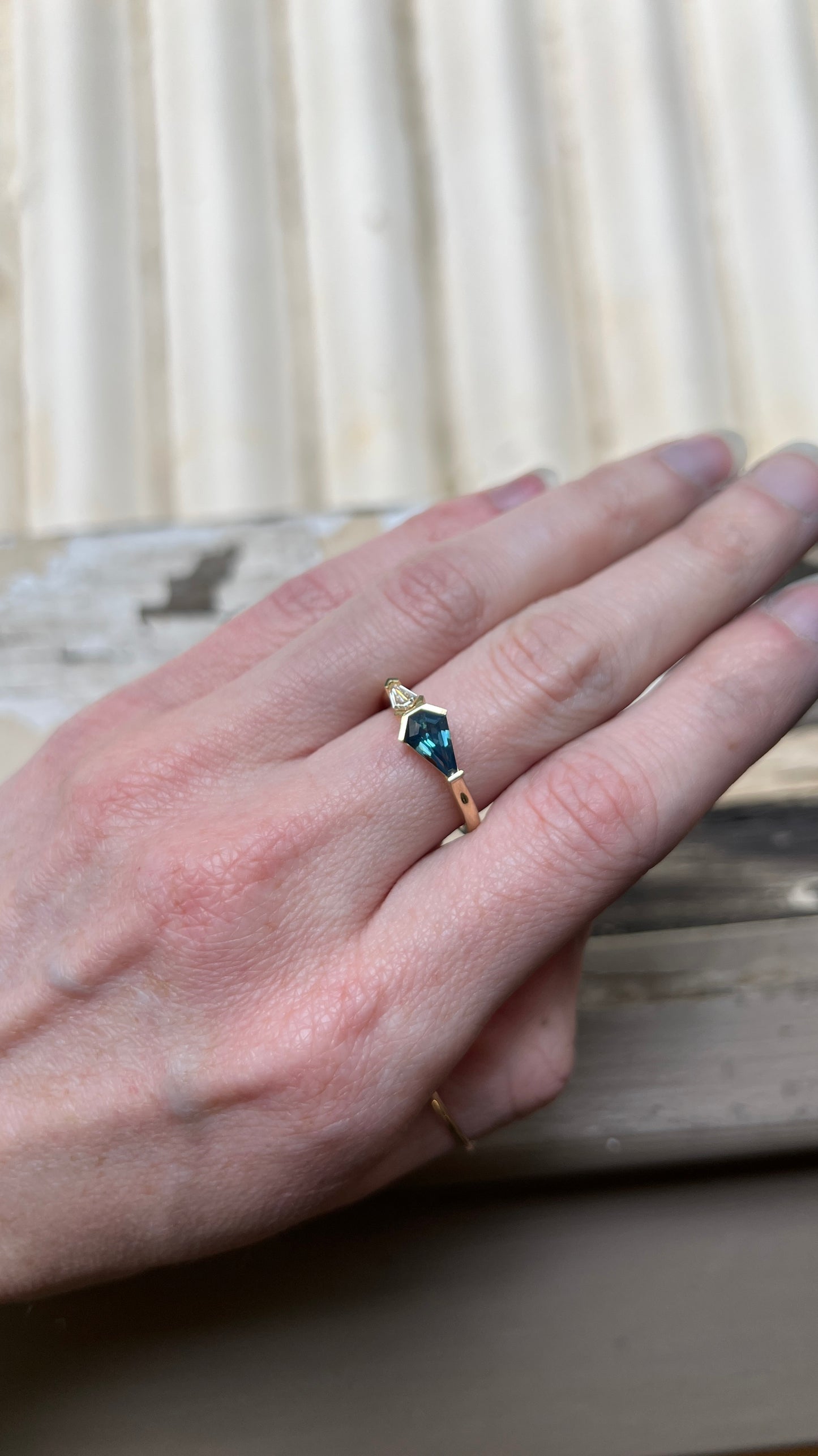Pre-Order* Tapered Shield Duet Ring