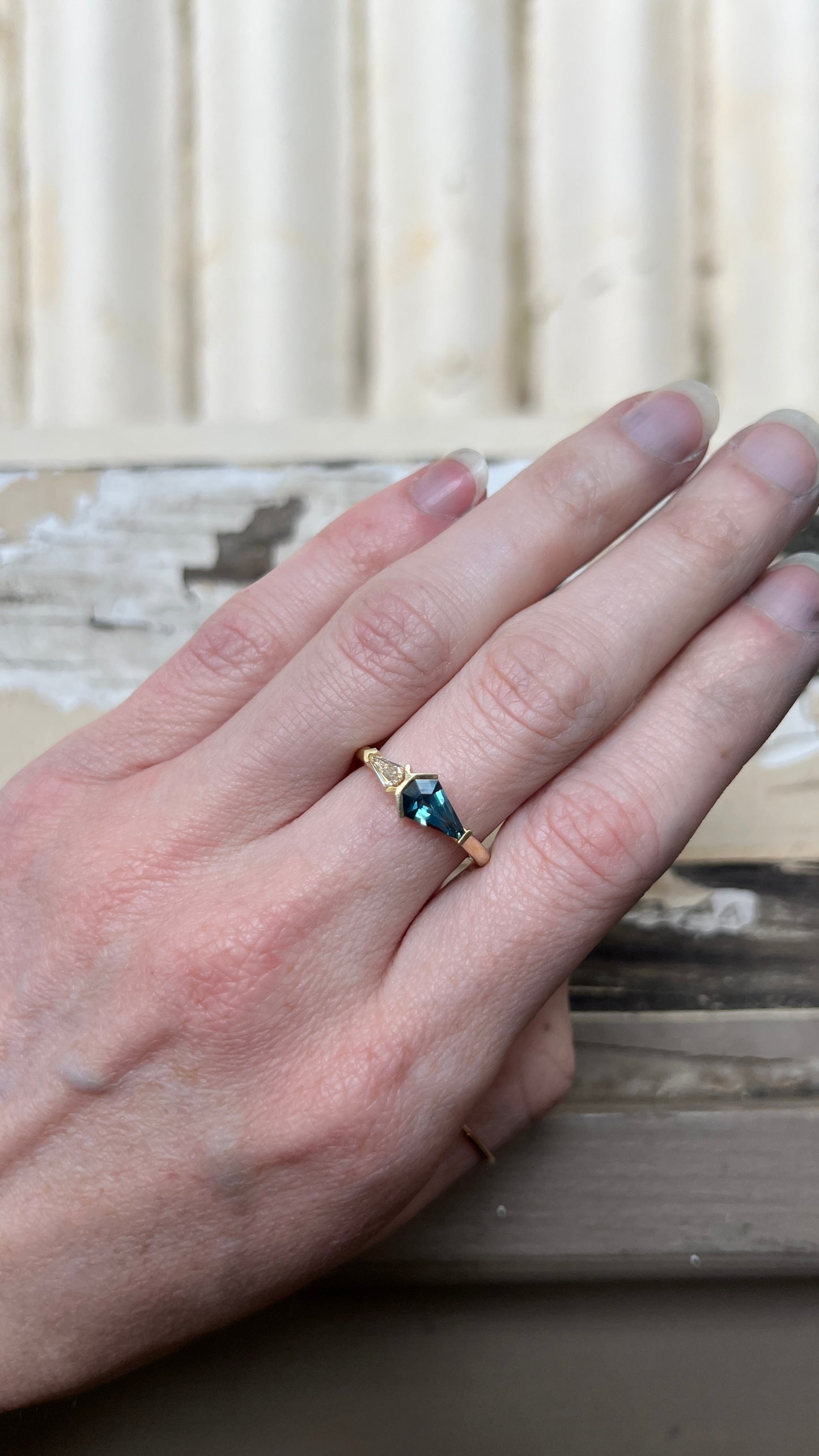 Pre-Order* Tapered Shield Duet Ring