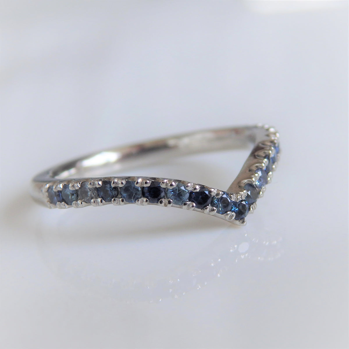 Peak Oceanic Sapphire Fitted Wedding Ring
