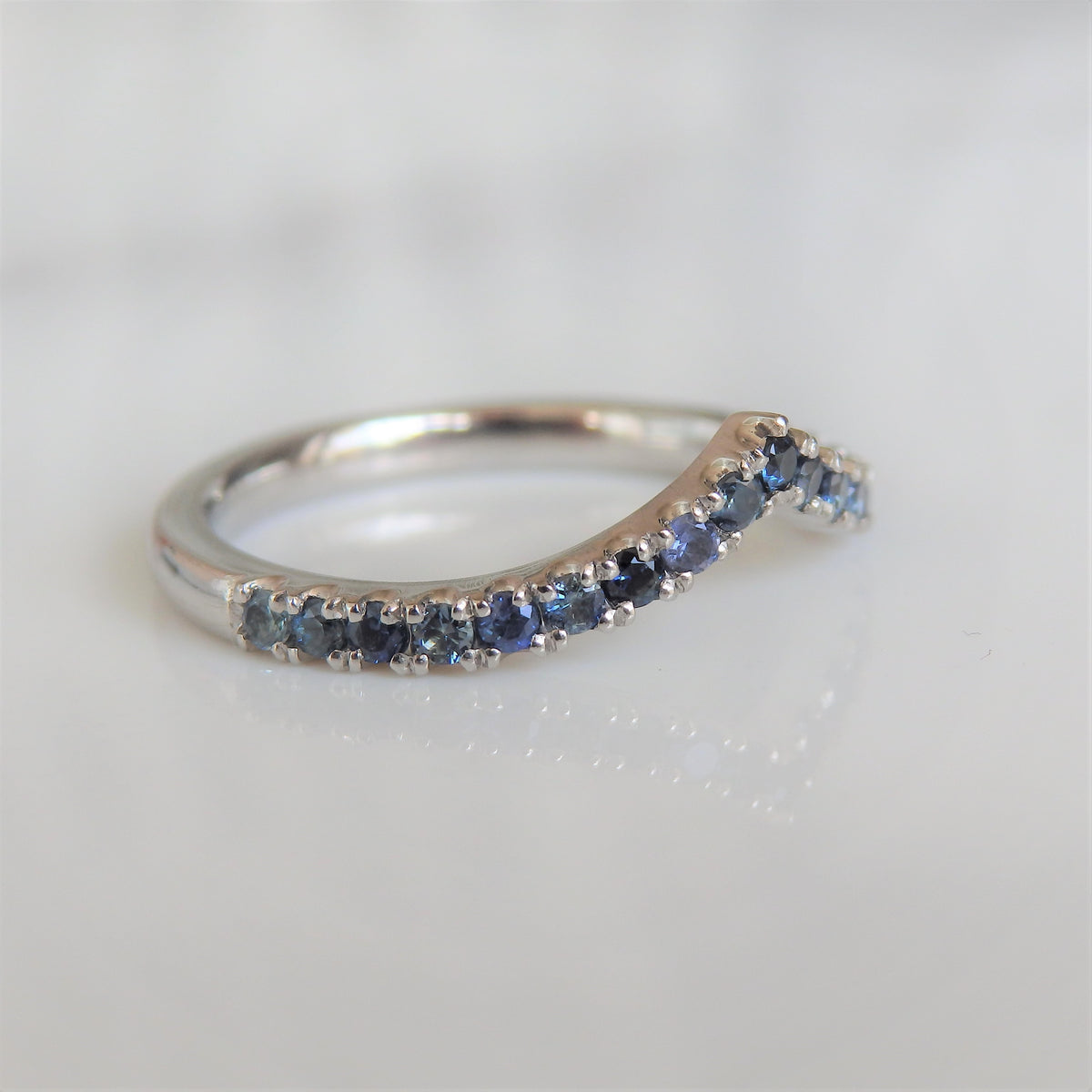 Peak Oceanic Sapphire Fitted Wedding Ring
