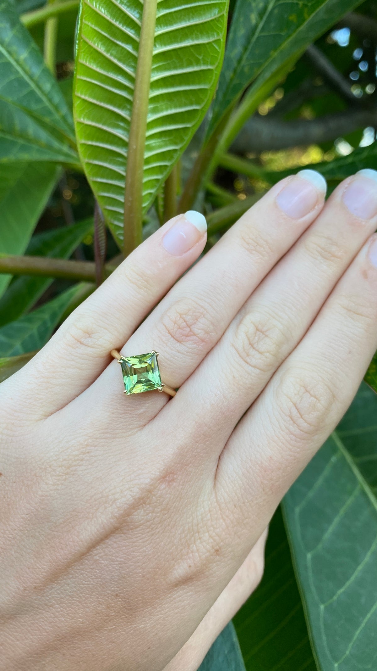 &quot;Meadow&quot; 3.25ct Princess Cut Australian Sapphire Engagement Ring