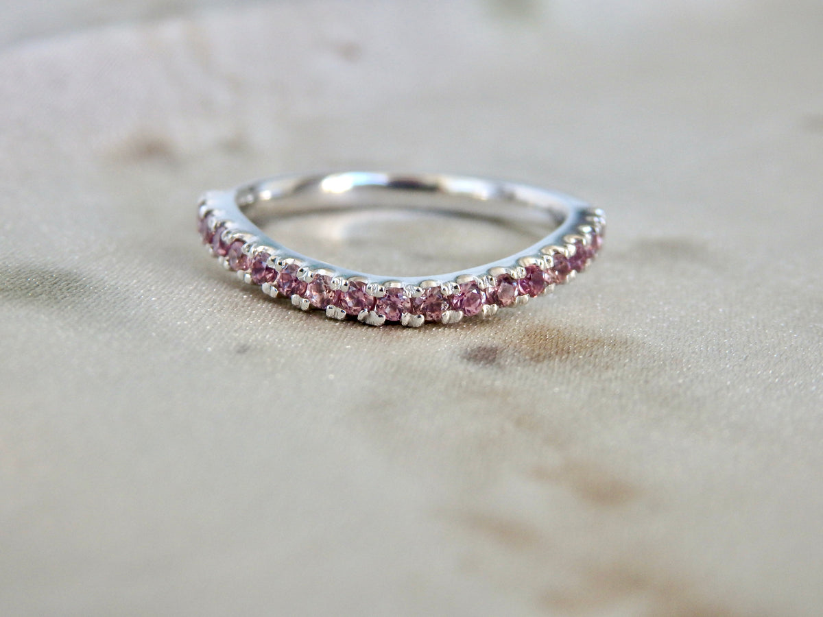 &quot;Harmony&quot; Dusk Sapphire Soft Curve Wedding Ring