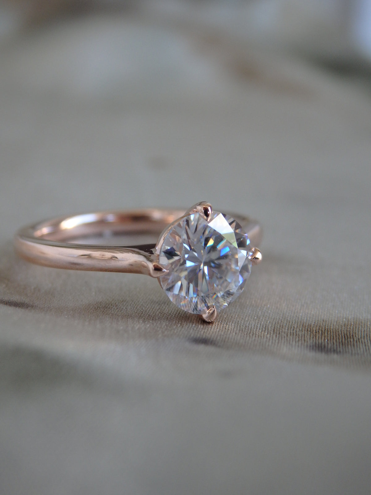 “Lucy” Classic Stackable Solitaire Engagement Ring