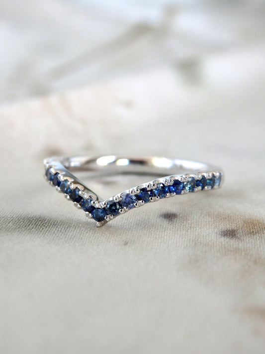 Peak Oceanic Sapphire Fitted Wedding Ring