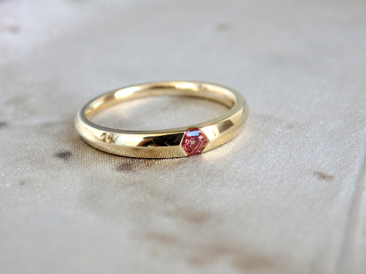 "Summer" Hexagonal Spinel Ring, 18ct gold band