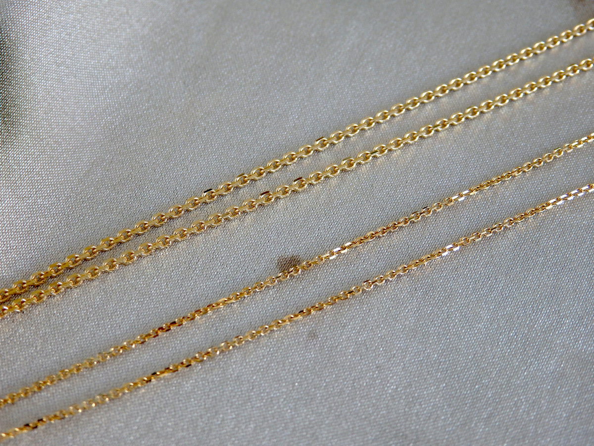 18ct Gold Diamond-Cut Trace Chain