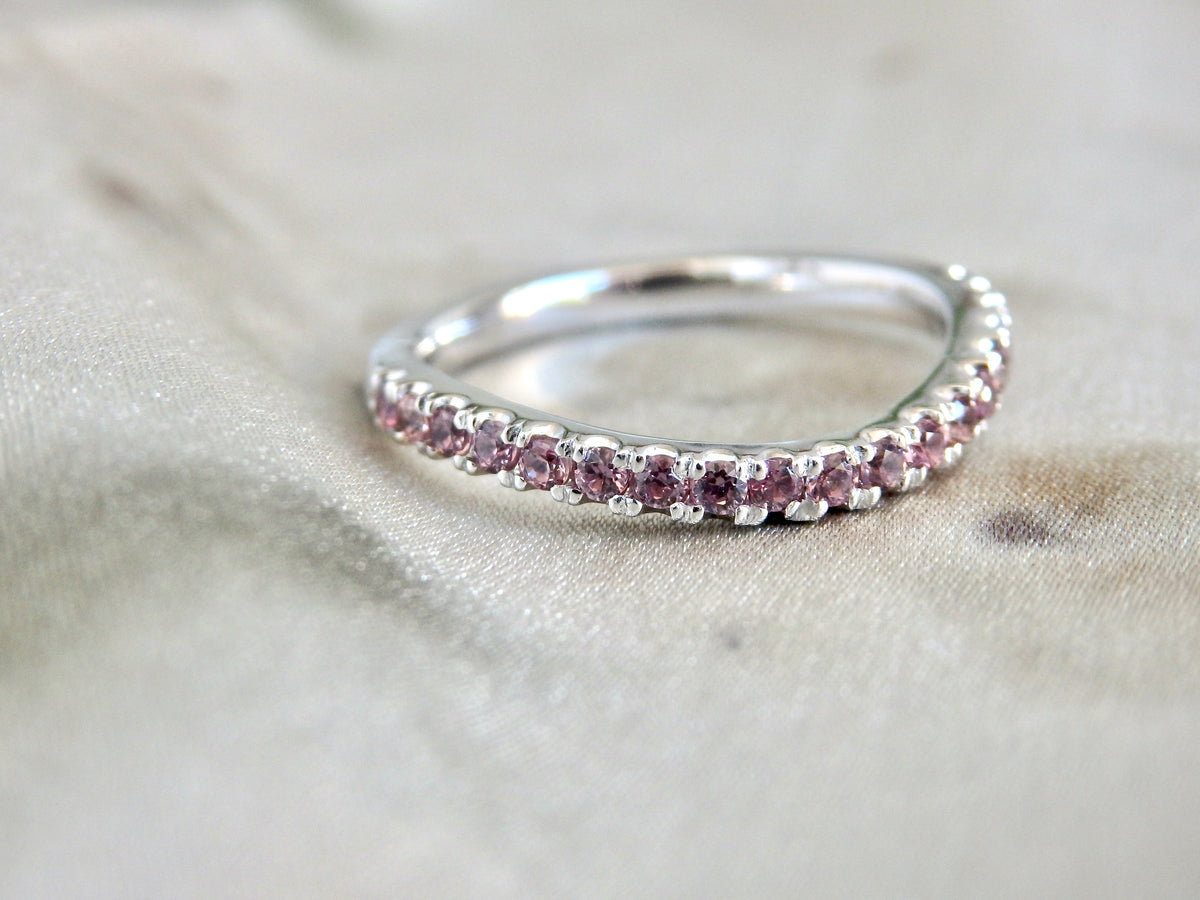 &quot;Harmony&quot; Dusk Sapphire Soft Curve Wedding Ring