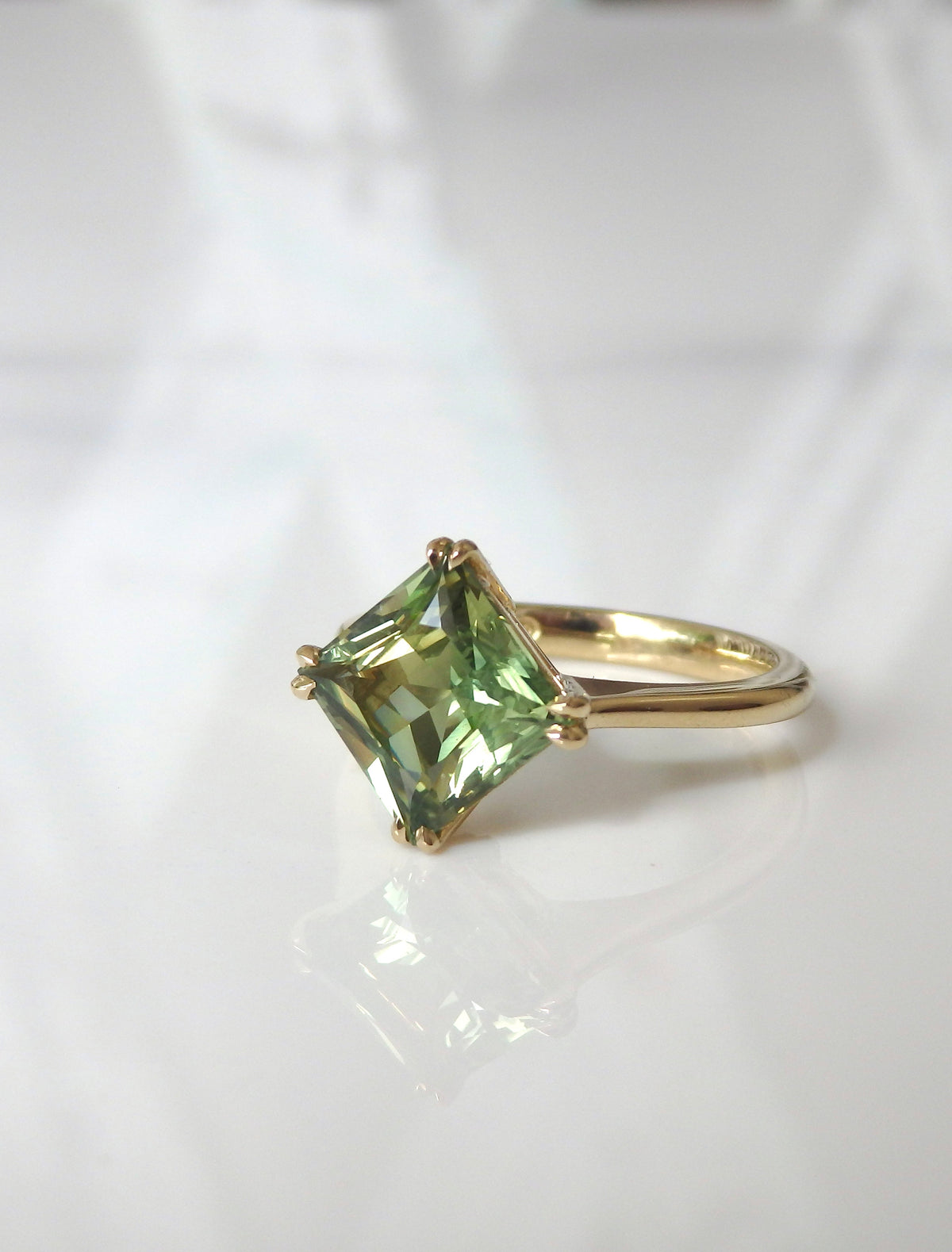 &quot;Meadow&quot; 3.25ct Princess Cut Australian Sapphire Engagement Ring